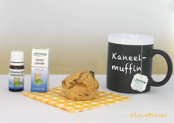 Biover #LoveBiover muffins met etherische olie van kaneel