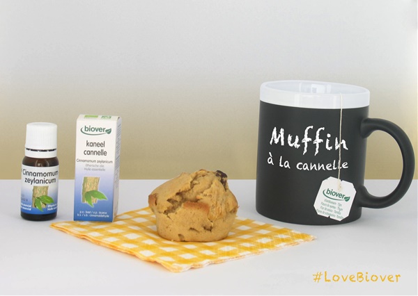 Biover #LoveBiover muffin à l'huile essentielle de la cannelle