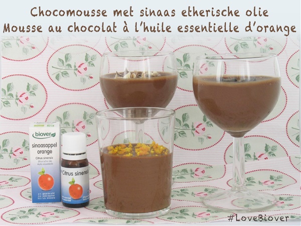 Biover Chocomousse met etherische olie van sinaasappel